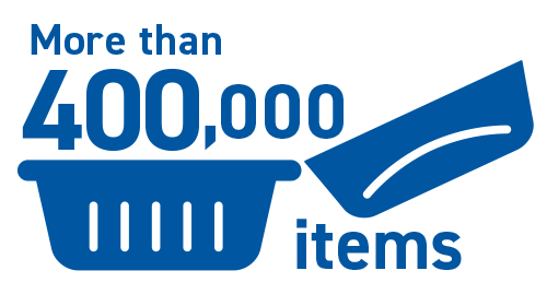 More than 400,000 items