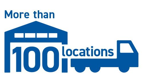 More than 100 locations