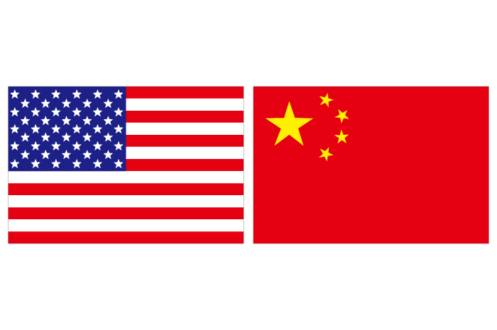 国旗：アメリカ、中国