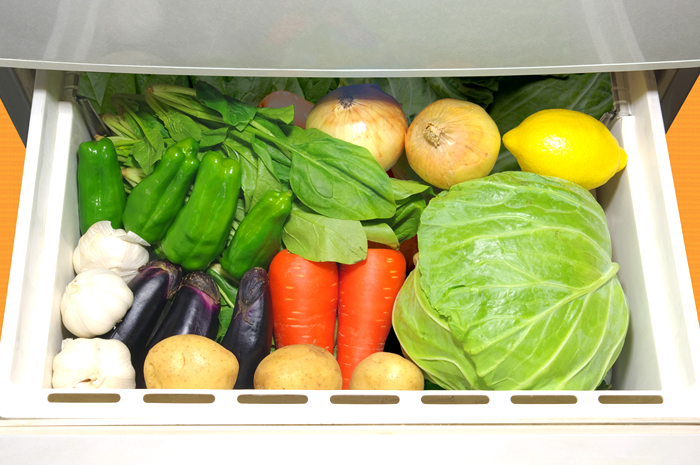 冷蔵庫の野菜室の汚れを防ぐ